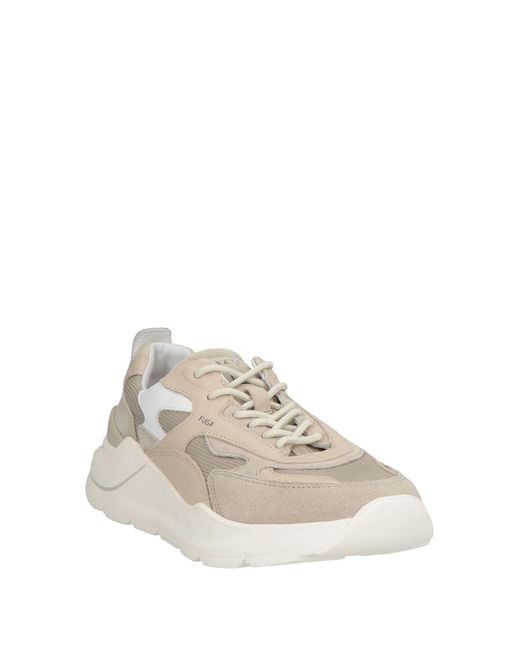 Date White Light Sneakers Textile Fibers, Leather for men