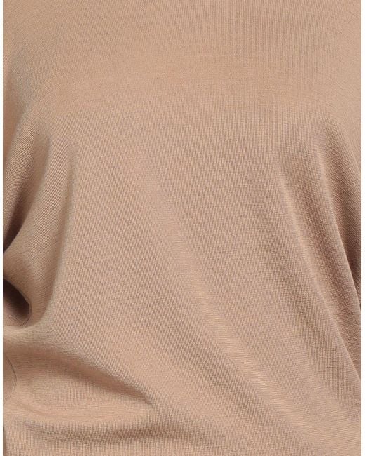 Burberry Natural Camel Turtleneck Wool