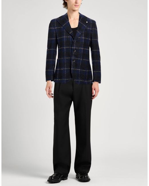 Luigi Bianchi Blue Blazer Wool, Polyester, Polyamide, Acrylic for men