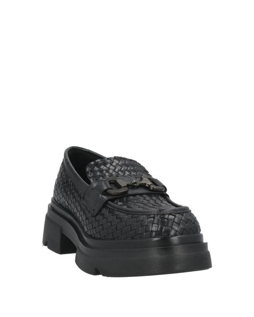 Emanuélle Vee Black Loafers Leather
