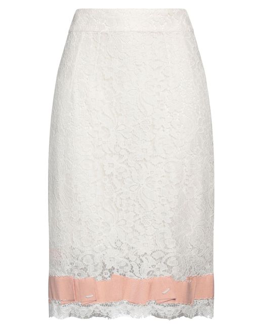 Dolce & Gabbana White Midi-Rock