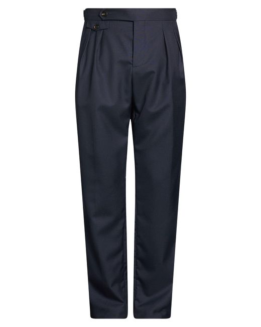 Brunello Cucinelli Blue Midnight Pants Virgin Wool for men