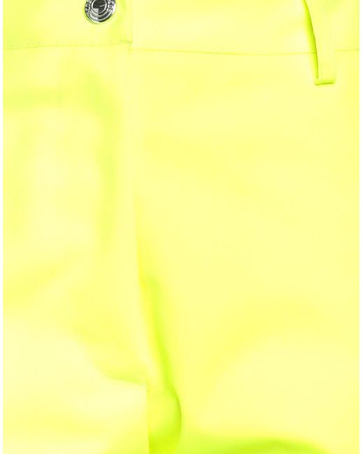Gcds Yellow Pants Polyester, Polyurethane, Glass, Acrylic, Cotton