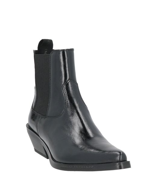 ARMANI EXCHANGE Black Ankle Boots