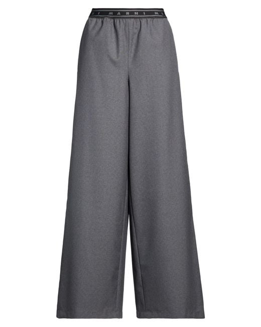 Marni Gray Pants Virgin Wool