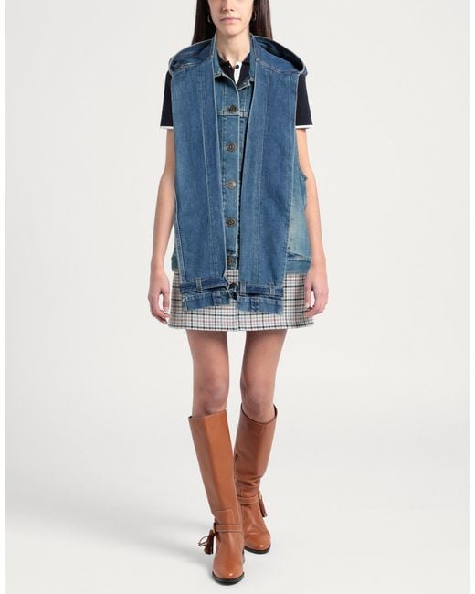Burberry Blue Denim Outerwear Cotton, Elastane