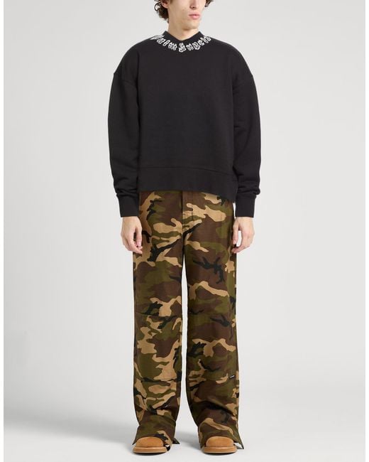 Palm Angels Black Sweatshirt Cotton for men