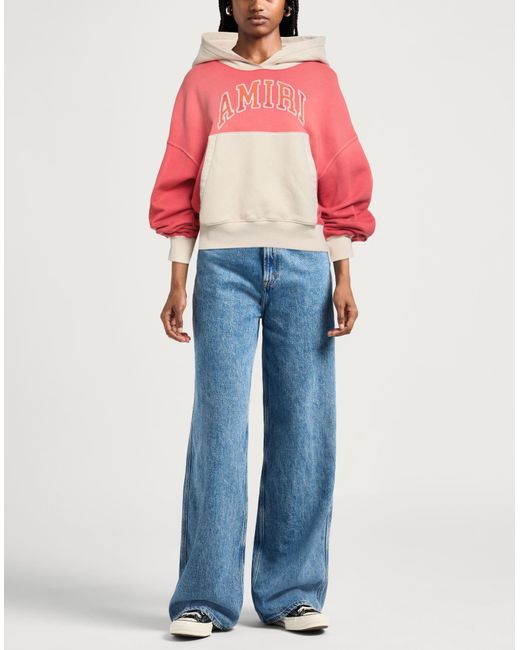 Amiri Red Coral Sweatshirt Cotton