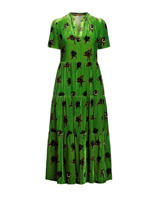 Siyu Green Midi Dress