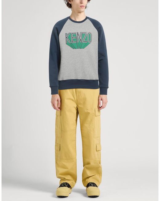KENZO Gray Sweatshirt Cotton, Elastane for men