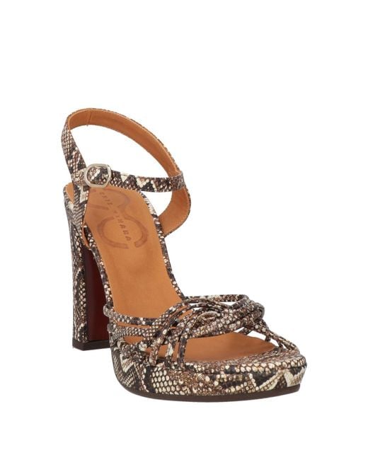 Chie Mihara Metallic Sandals Leather