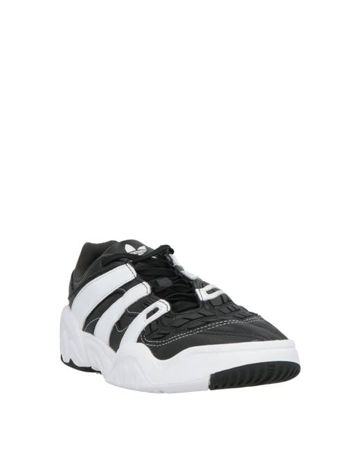 Adidas Originals Black Sneakers Leather, Textile Fibers for men