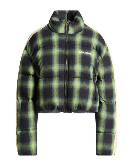 Palm Angels Green Puffer Cotton, Polyester
