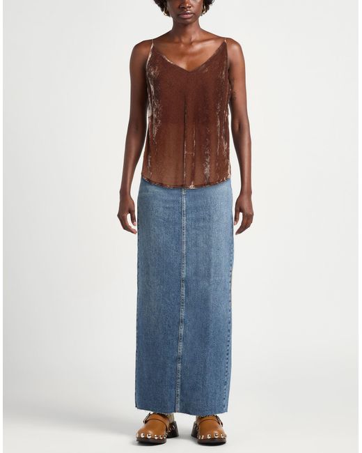 Ottod'Ame Brown Trésor Top Rayon, Polyamide