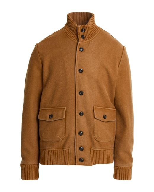 L.b.m. 1911 Brown Jacket Cotton, Elastane for men