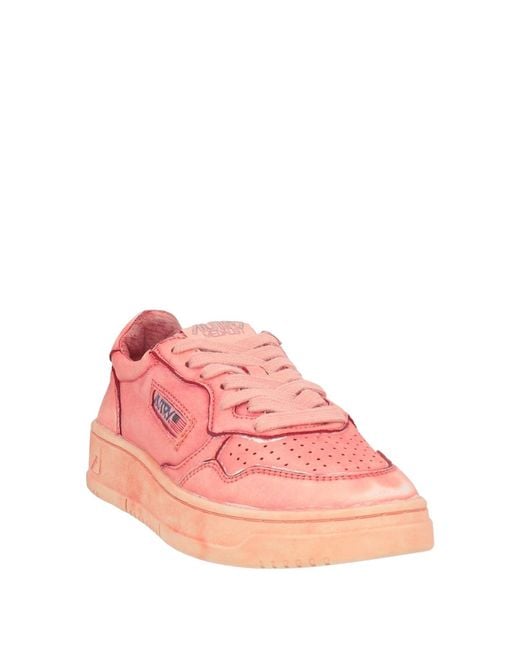 Autry Pink Coral Sneakers Leather