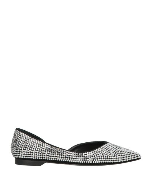 Patrizia Pepe Metallic Ballet Flats Leather