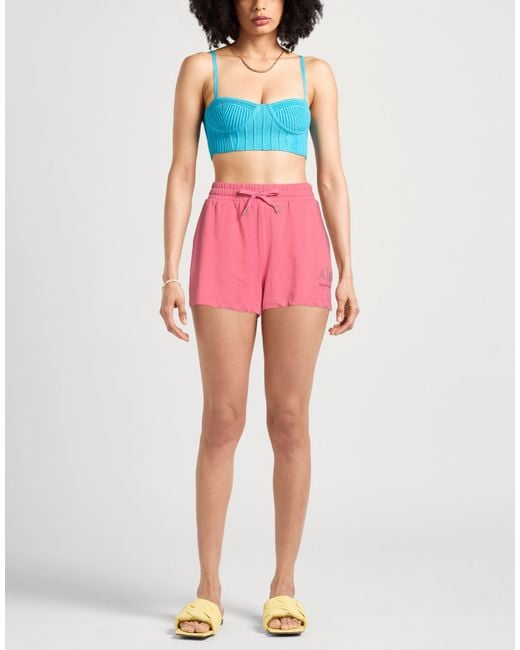 ARMANI EXCHANGE Pink Shorts & Bermuda Shorts Cotton