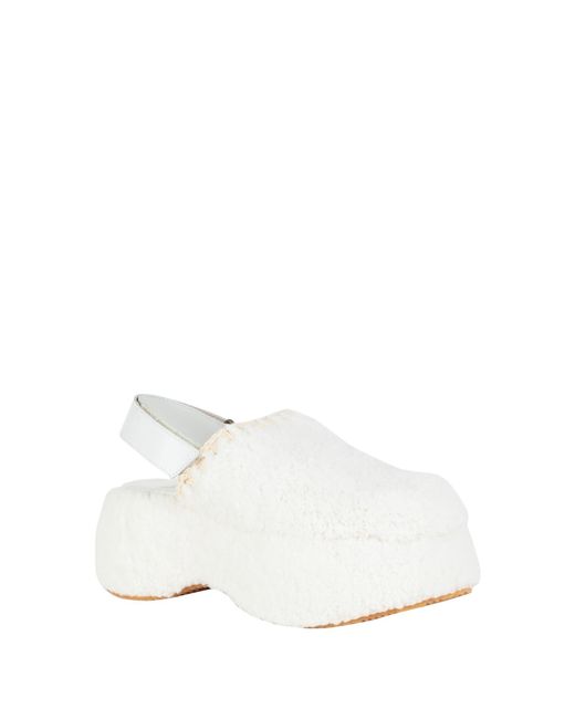 Mou White Mules & Clogs