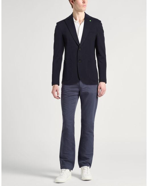 Barbati Blue Blazer Viscose, Polyamide, Elastane for men