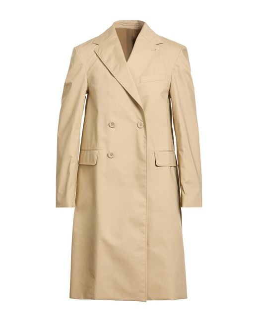 Officine Generale Natural Overcoat & Trench Coat Cotton, Polyester, Polyurethane for men