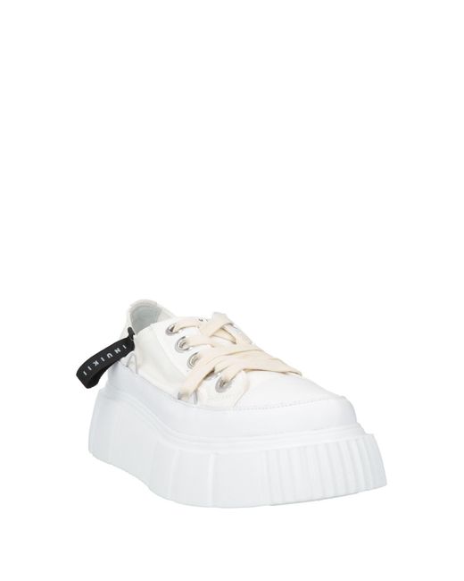 Inuikii White Ivory Sneakers Textile Fibers