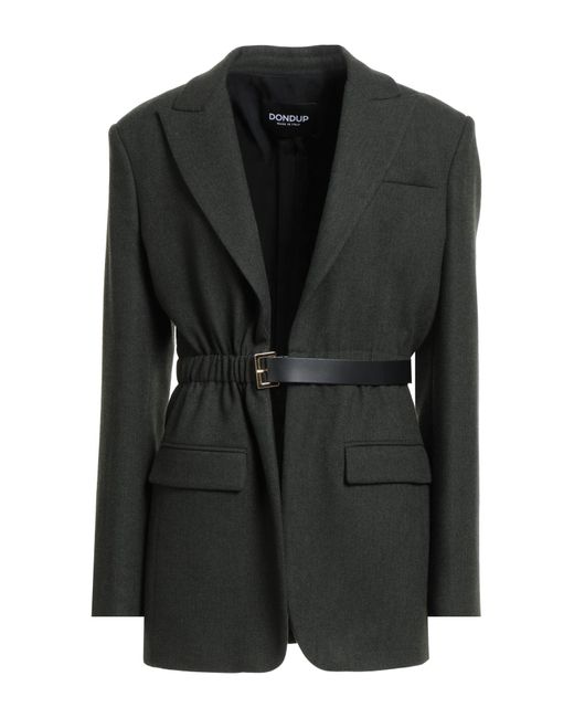 Dondup Black Blazer Polyester, Viscose, Wool, Elastane