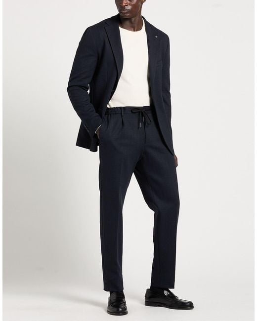 Tagliatore Blue Midnight Suit Polyester, Virgin Wool, Polyamide, Elastane for men