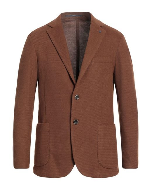 AT.P.CO Brown Blazer Polyester, Viscose, Elastane for men