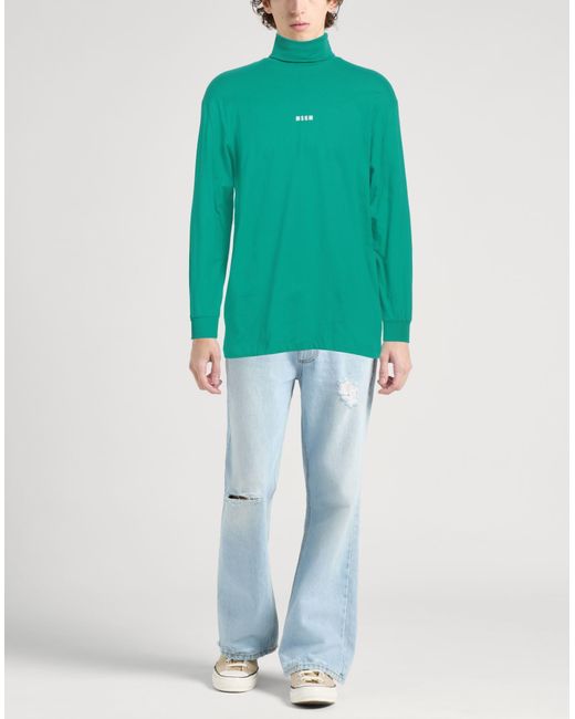 MSGM Green T-shirt for men