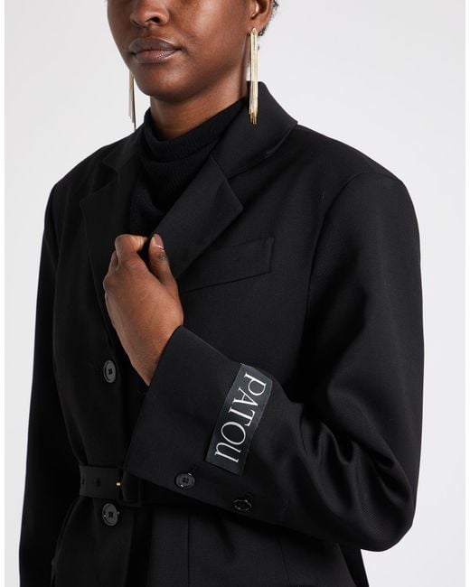 Patou Black Blazer Virgin Wool, Elastane