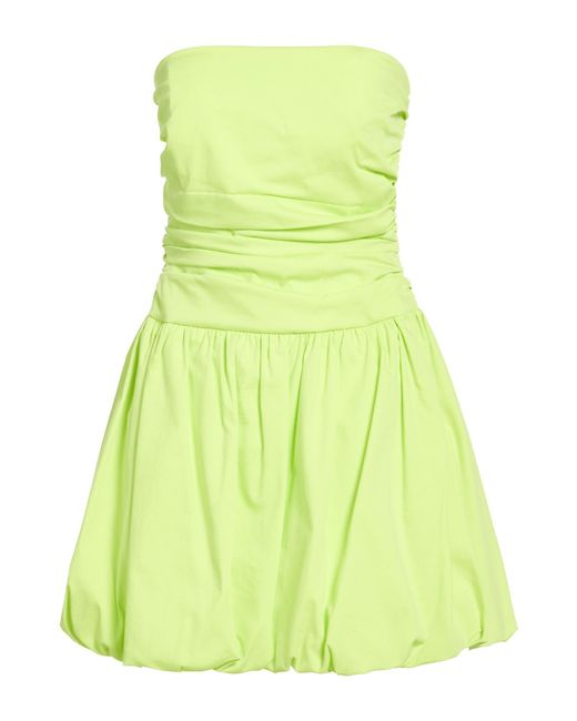 SILENCE LIMITED Green Mini Dress Cotton, Polyamide, Elastane
