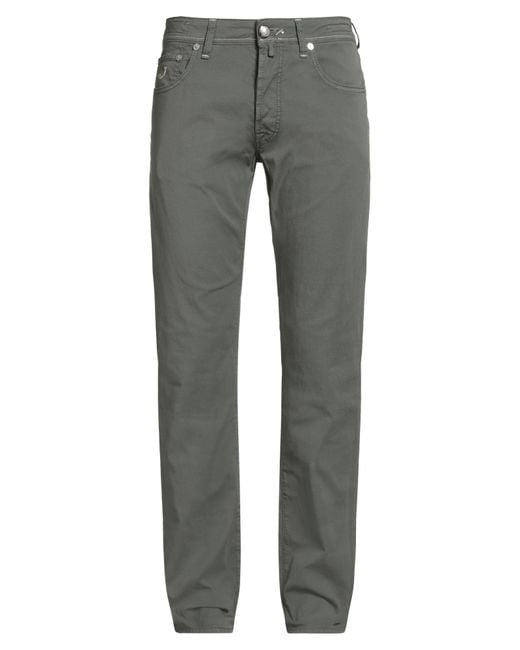 Jacob Cohen Gray Military Pants Cotton, Elastane for men