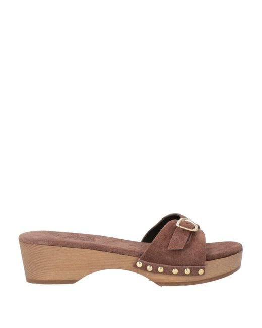Ancient Greek Sandals Brown Mules & Clogs