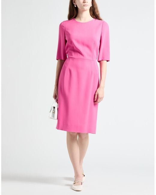 Dolce & Gabbana Pink Midi Dress Viscose, Acetate, Elastane