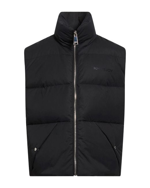Khrisjoy Black Vest Cotton, Elastane for men
