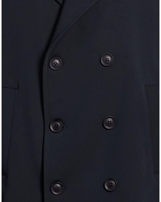 ALEX INGH Blue Midnight Coat Polyester, Elastane for men
