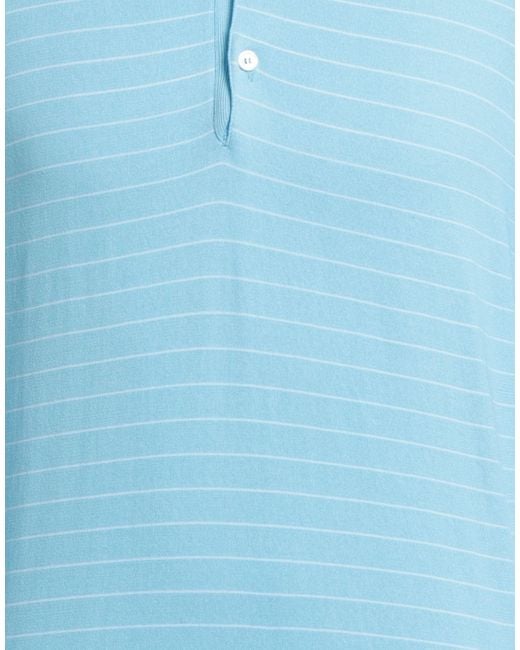 Fedeli Blue Sweater Cotton, Polyester for men