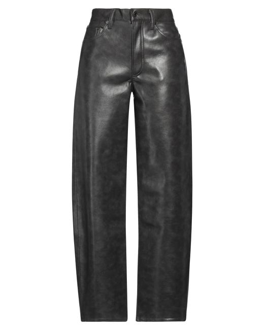 Agolde Gray Pants Recycled Leather, Polyurethane, Polyester