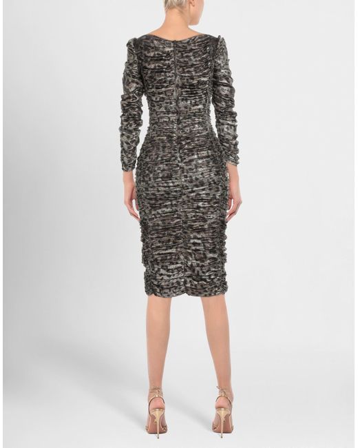 Dolce & Gabbana Gray Midi Dress