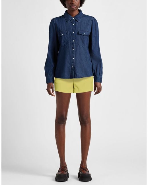 Elisabetta Franchi Yellow Shorts & Bermuda Shorts Polyester, Elastane