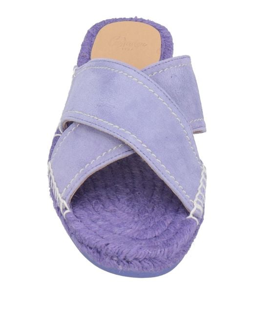 Castaner Purple Espadrilles Leather
