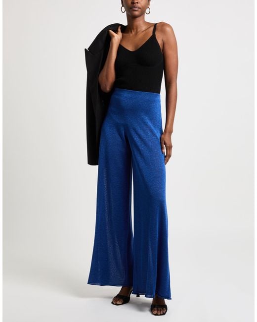 Circus Hotel Blue Pants Viscose, Polyester