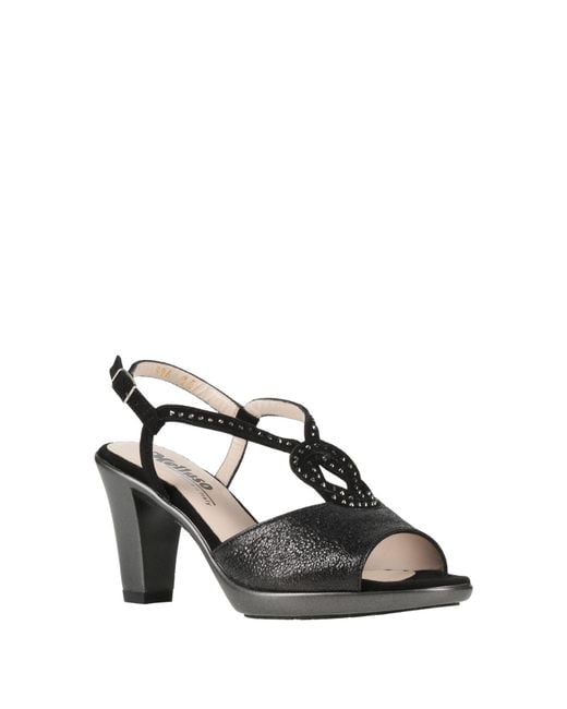 Melluso Black Sandals Leather