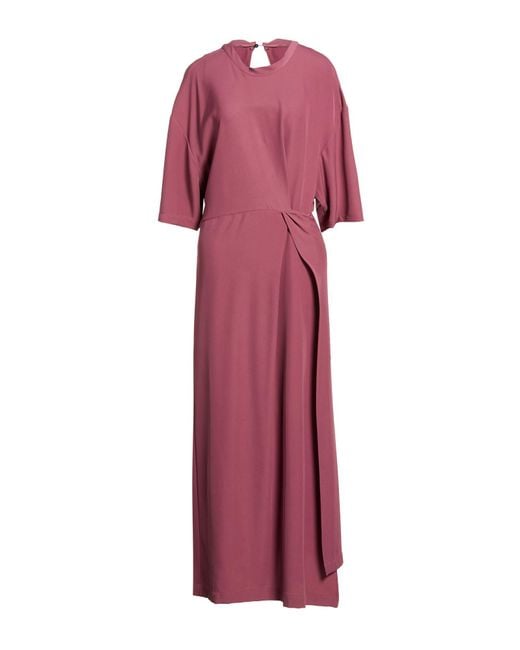 THE M.. Red Maxi Dress Polyester, Elastane