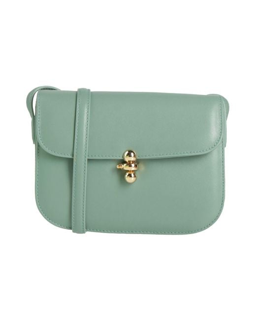 OUI OUI Green Cross-Body Bag Leather