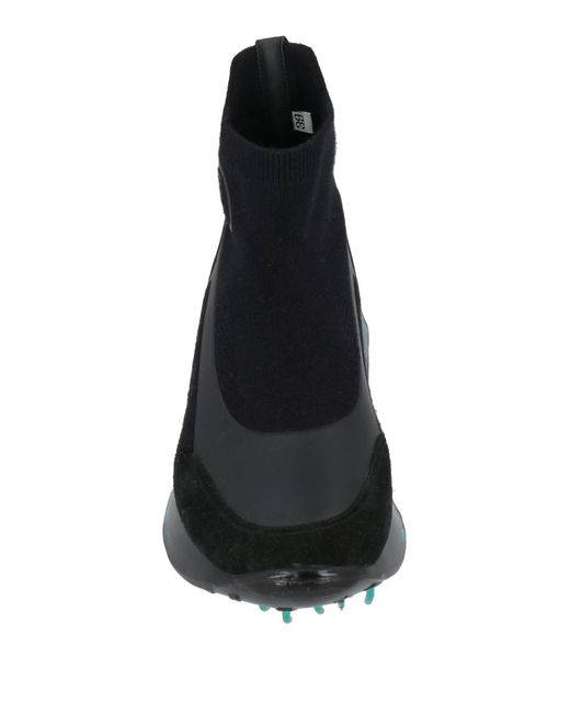 RBRSL RUBBER SOUL Black Sneakers Textile Fibers, Leather