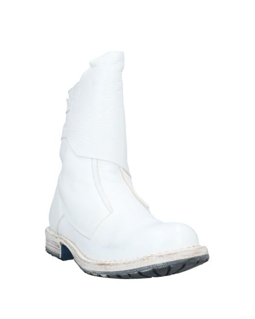 Moma White Ankle Boots