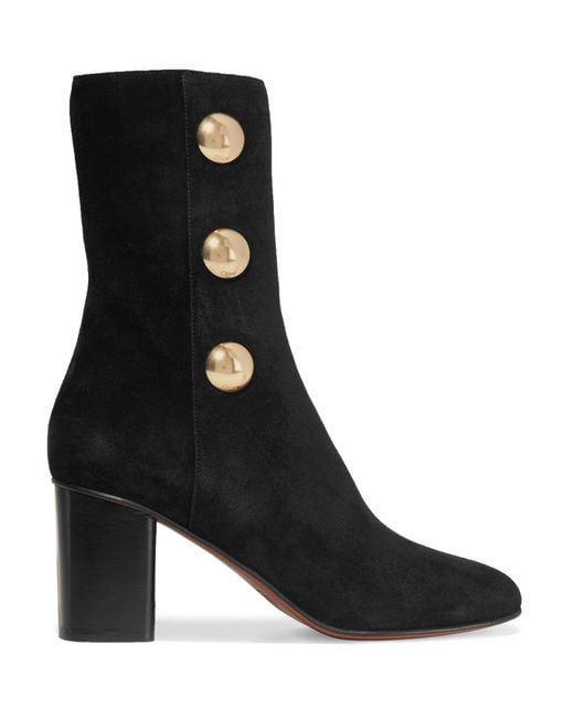 Chloé Black Ankle Boots