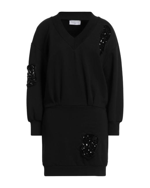 Gaelle Paris Black Mini Dress Cotton